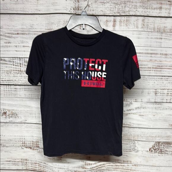 Under Armour Black Short Sleeve Tee Youth Large - Picture 1 of 4